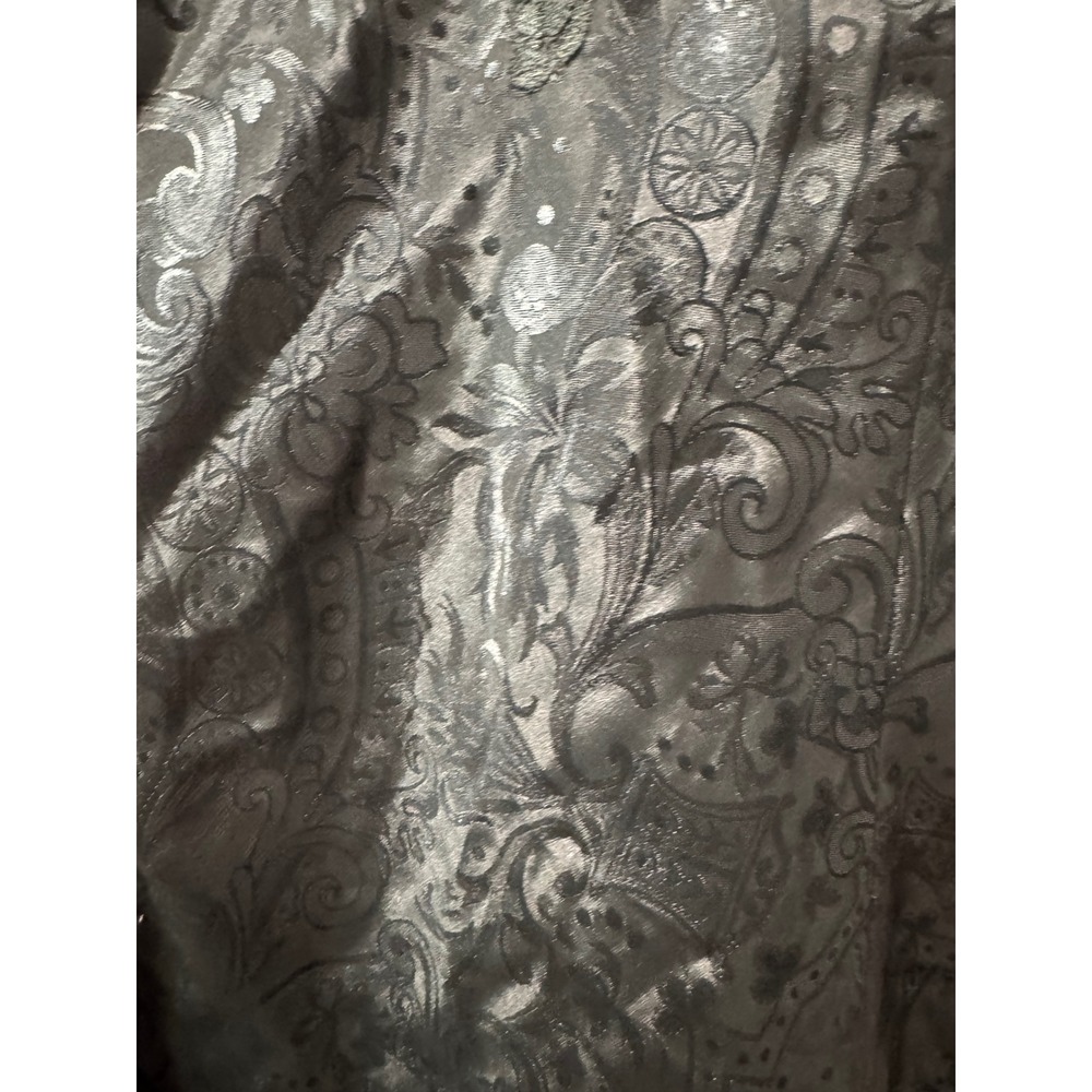 Vintage Victoria's Secret Gold Label Emerald Green Paisley Satin Lace Slip Dress - Picture 2 of 5
